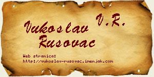 Vukoslav Rusovac vizit kartica